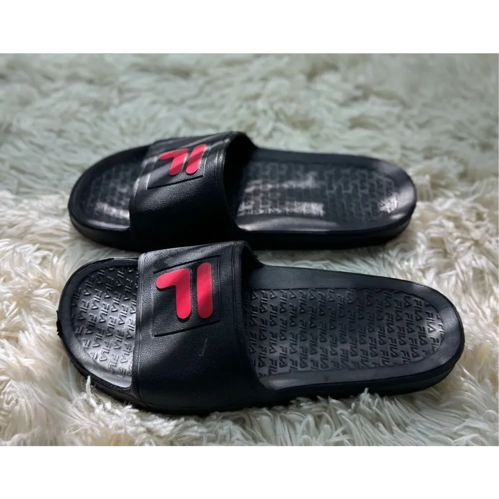 BNWOT Black FILA Slides Boys Youth Size 5